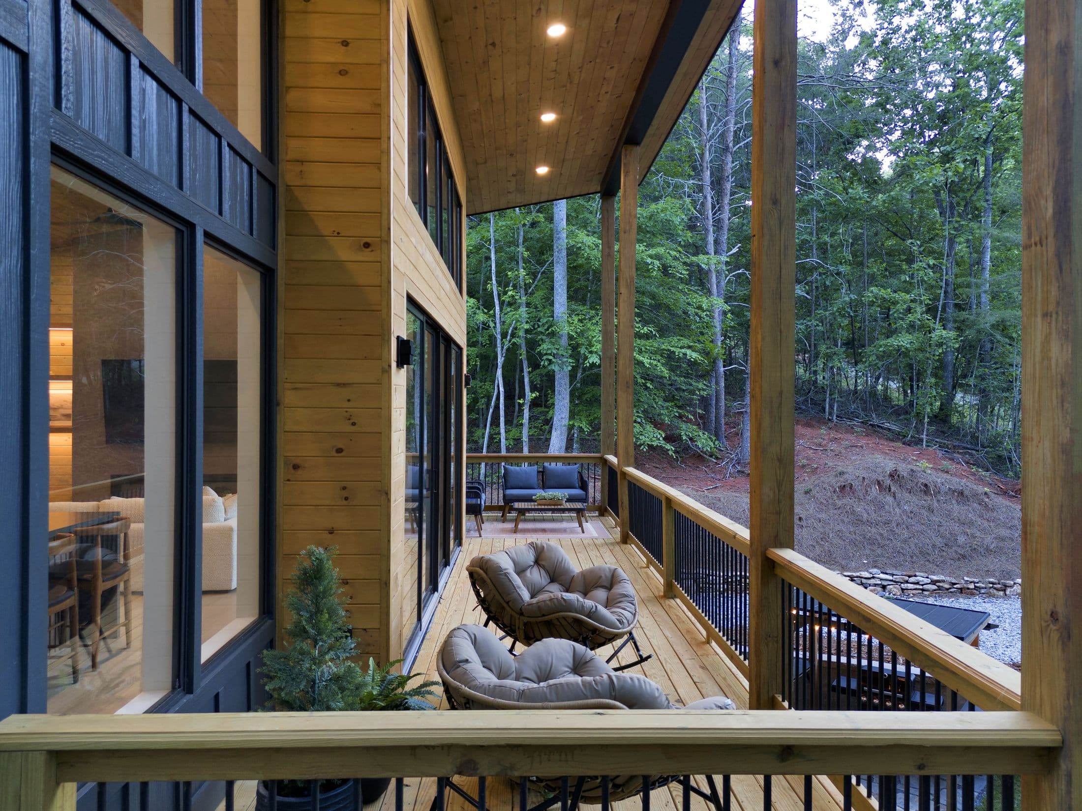 Balcony of a Reevup-built lake house